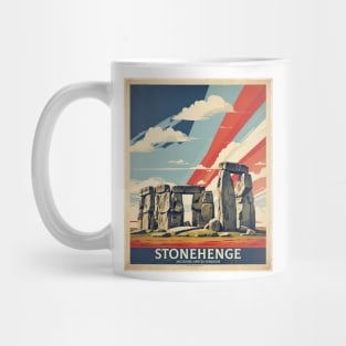 Stonehenge Wiltshire United Kingdom Vintage Travel Tourism Poster Mug